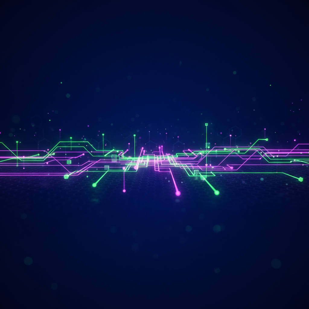 Abstract digital network visualization